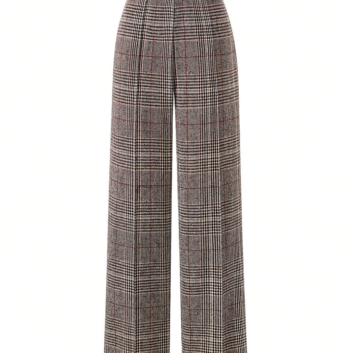Matilda | Wide-Leg Plaid Trousers