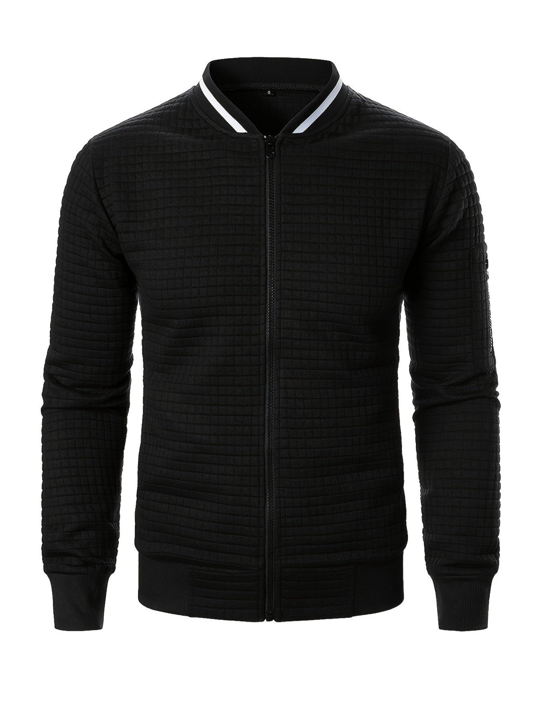 Raymond | Textured Zip-Up Bomber Jacket