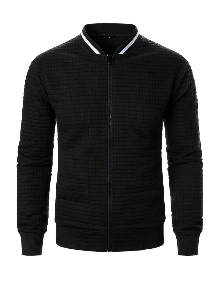 Raymond | Textured Zip-Up Bomber Jacket