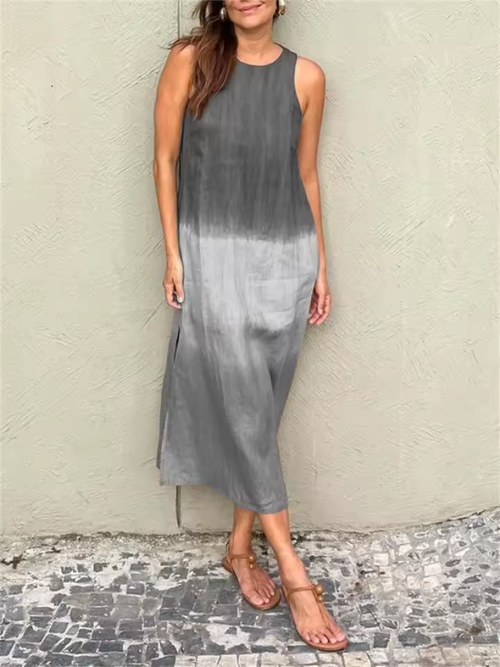 Katie | Sleeveless Round Neck Summer Dress