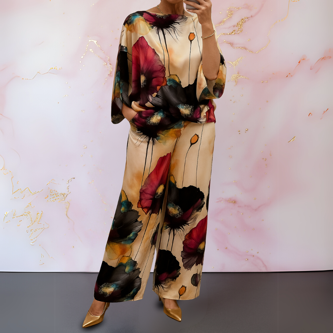 Harlow | Stylish Satin Two-Piece Set