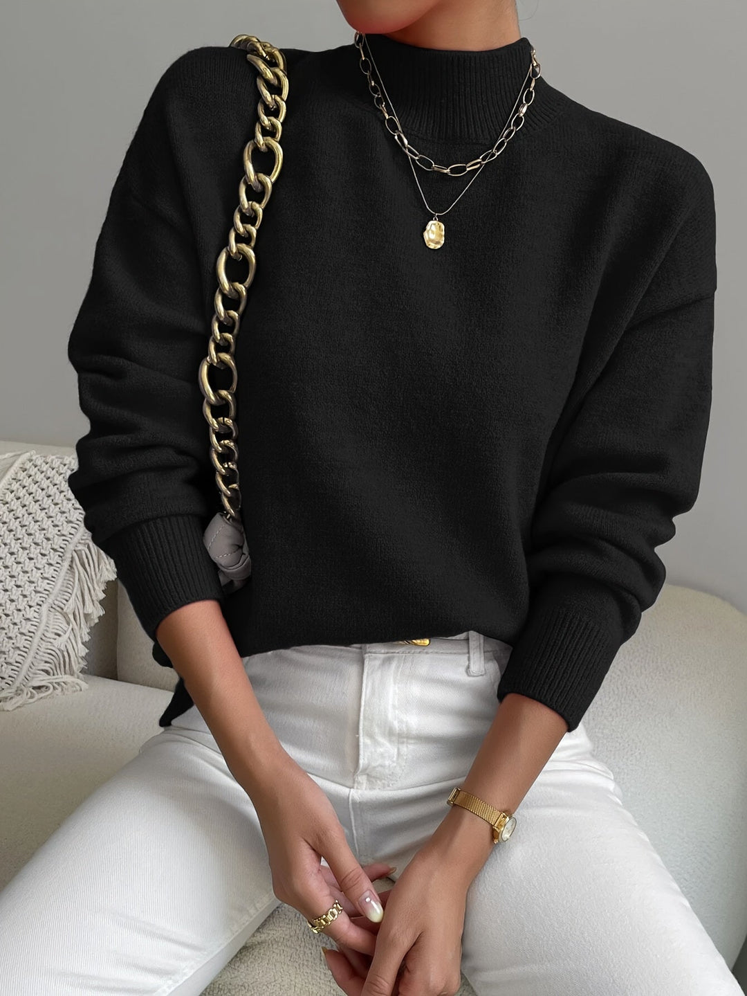 Lorelei | Refined Mock Neck Jumper
