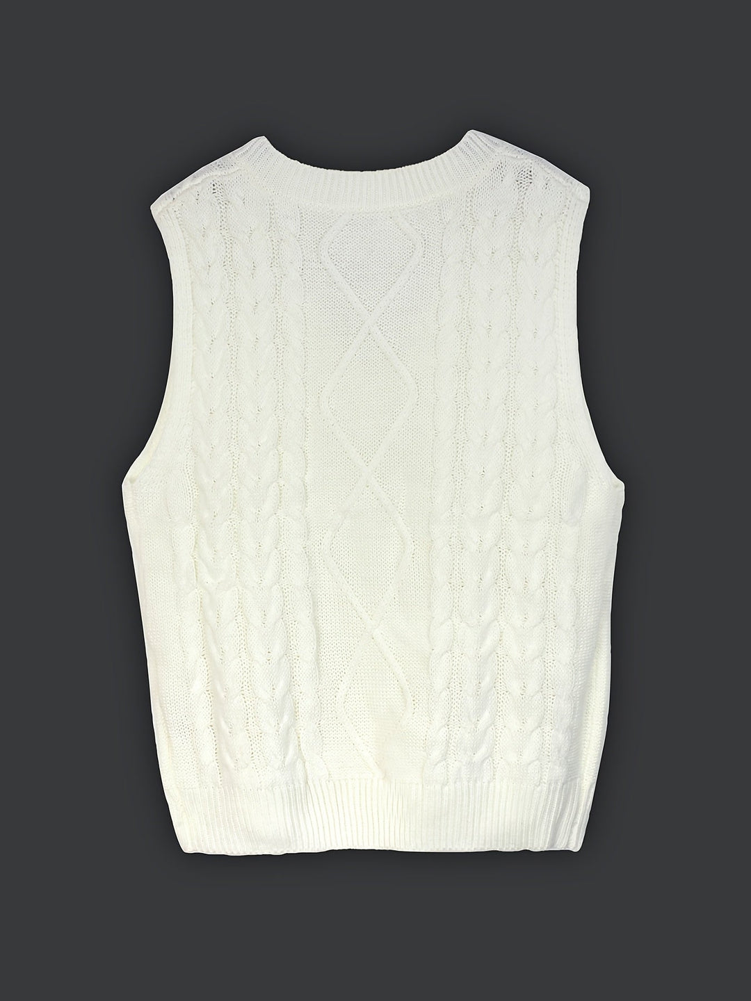 Cora | Cozy Cable-Knit V-Neck Jumper Vest