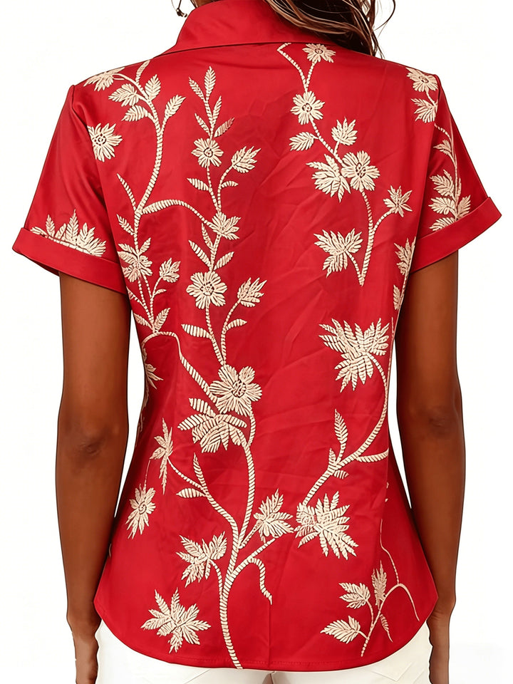 Regina | Botanical Print Shirt