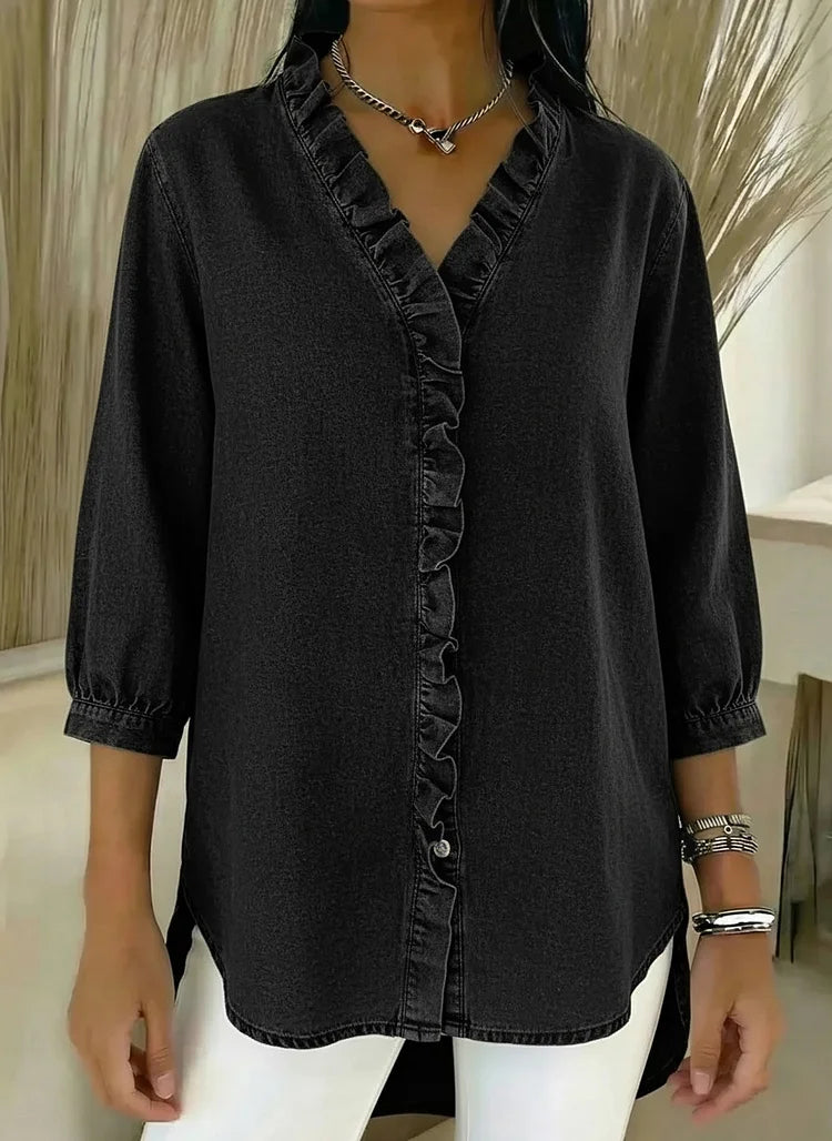 Paula | Stylish Ruffle Mid Sleeve Blouse