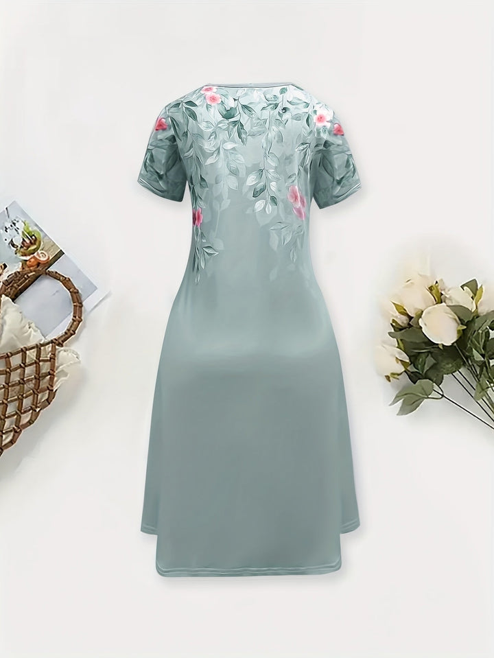Marjorie | Graceful Floral A-Line Dress