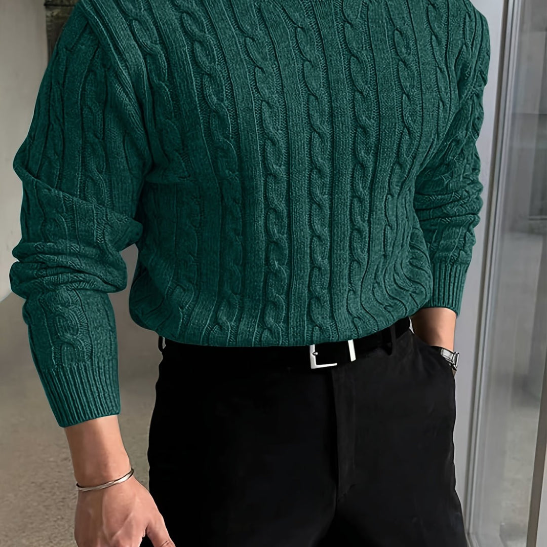 Jonas | Cable Knit Crew Neck Jumper