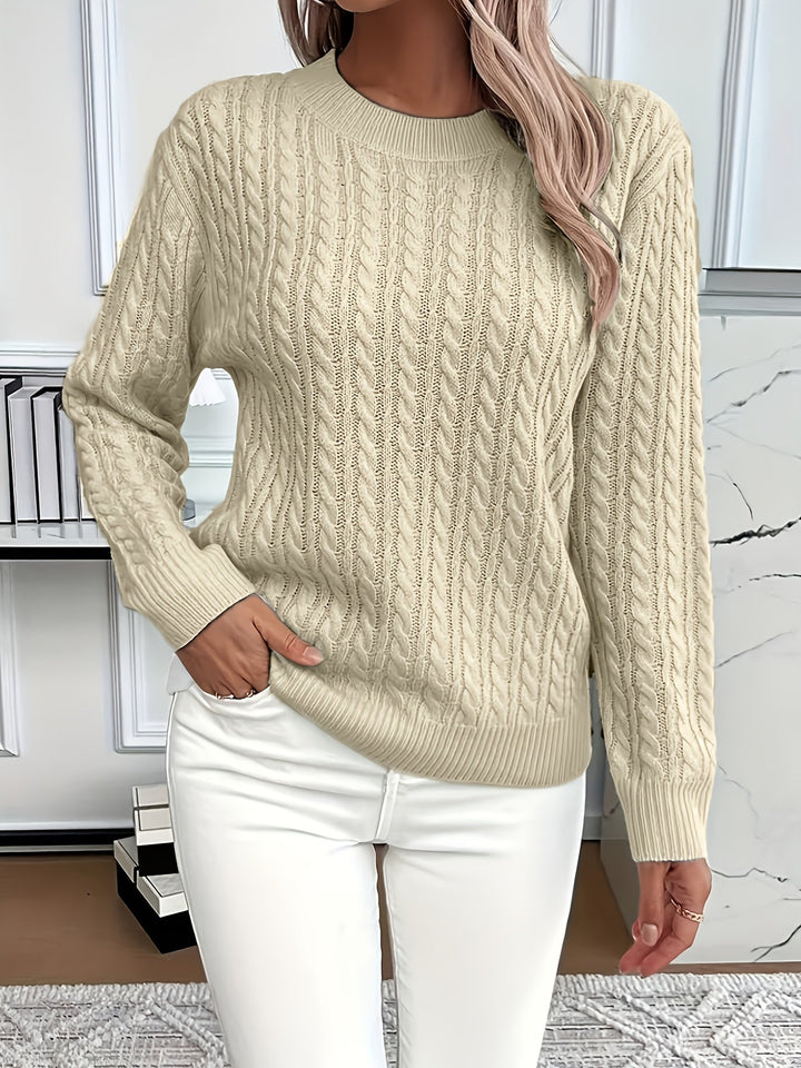 Faye | Cable-Knit Round Neck Jumper