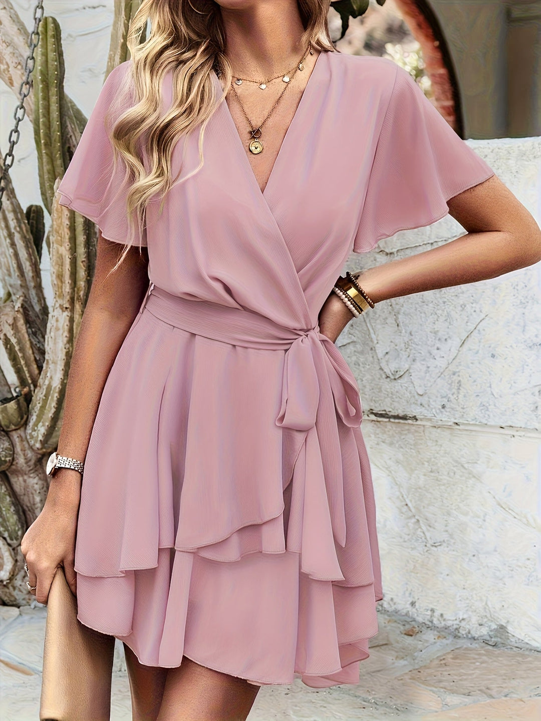 Cassandra | Ruffled Wrap Dress