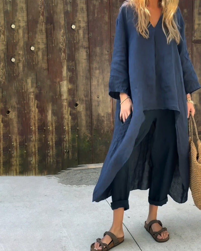 Stella | Elegant Loose V-Neck Set