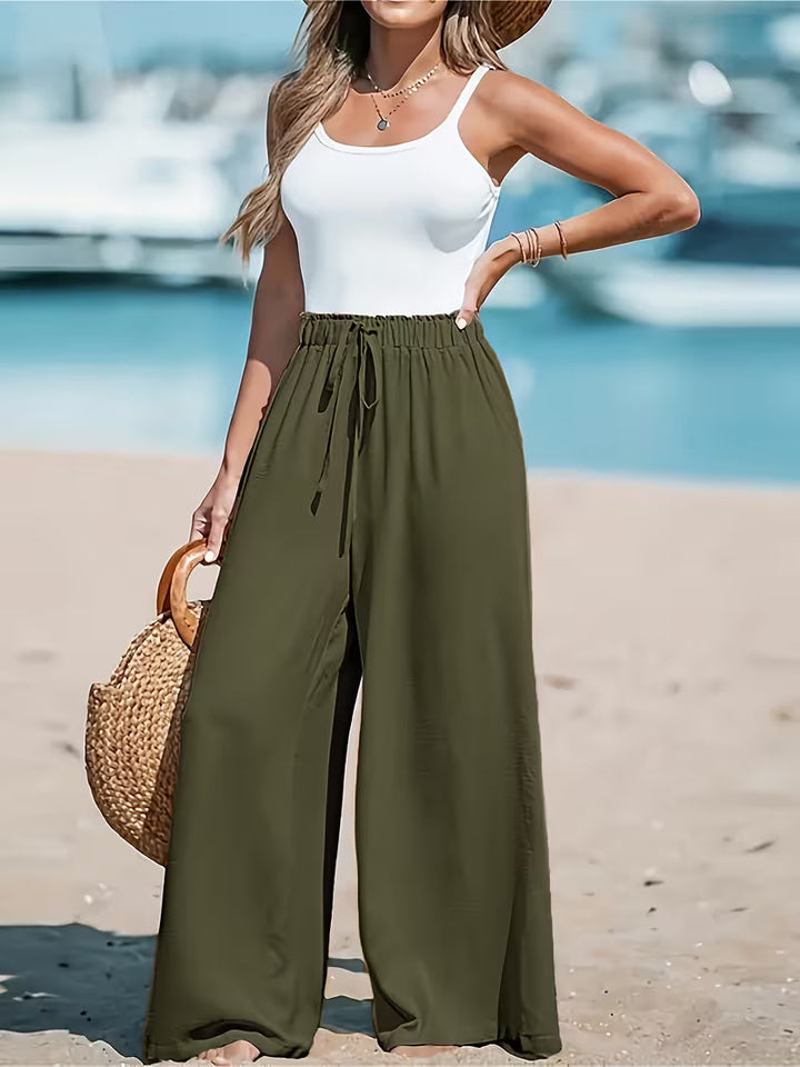Brianna | Casual High-Waisted Wide-Leg Trousers