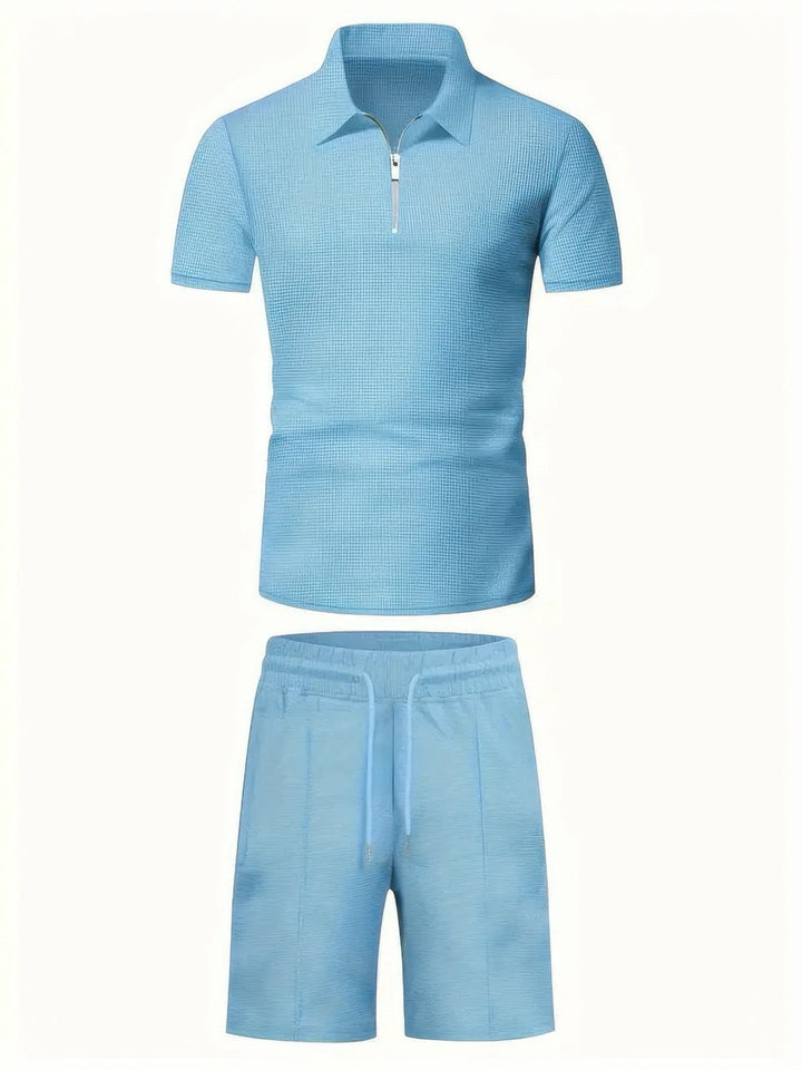 greyson | Classic Zipper Shirt and Short Set