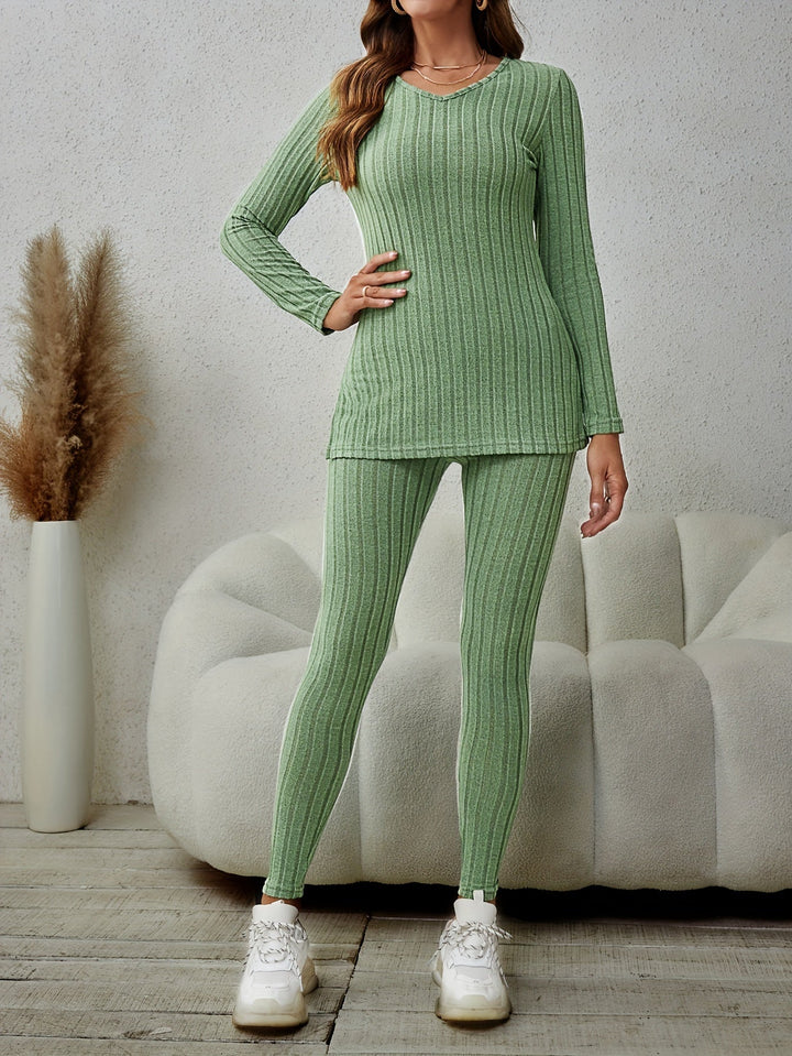 Delphina | Relaxed Ribbed Two-Piece Set