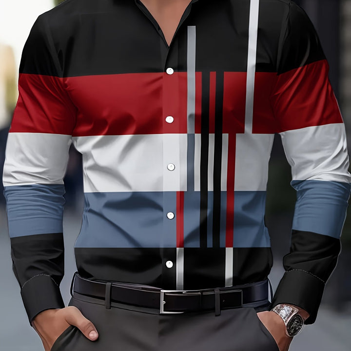 Rueben | Colour-Block Long-Sleeve Shirt