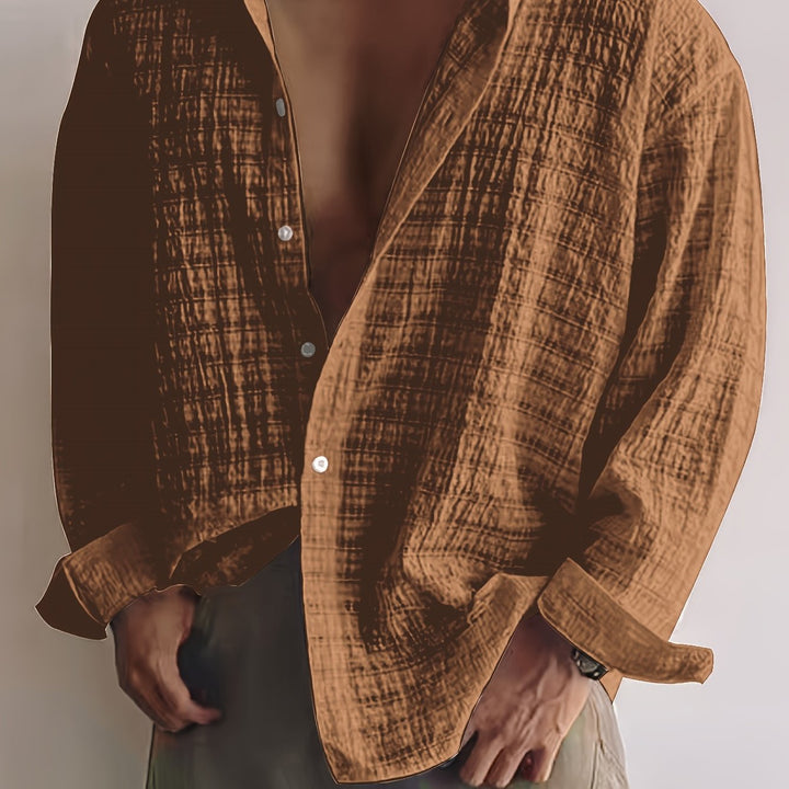 Rafael | Relaxed Textured Long-Sleeve Shirt