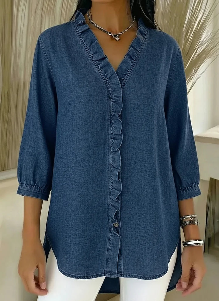 Paula | Stylish Ruffle Mid Sleeve Blouse