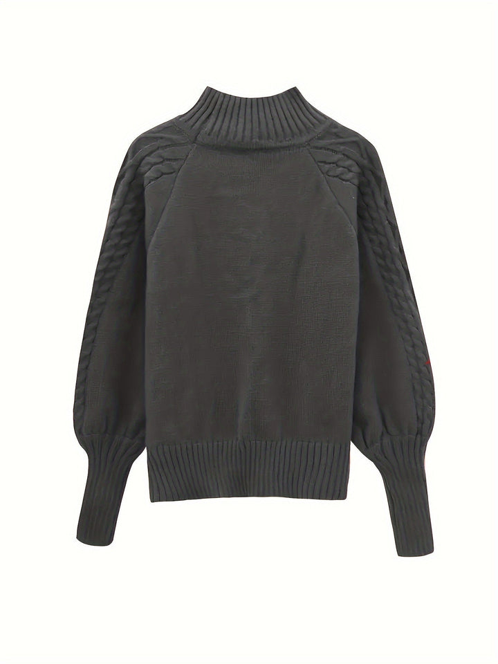 Eloise | Textured Half-Collar Jumper