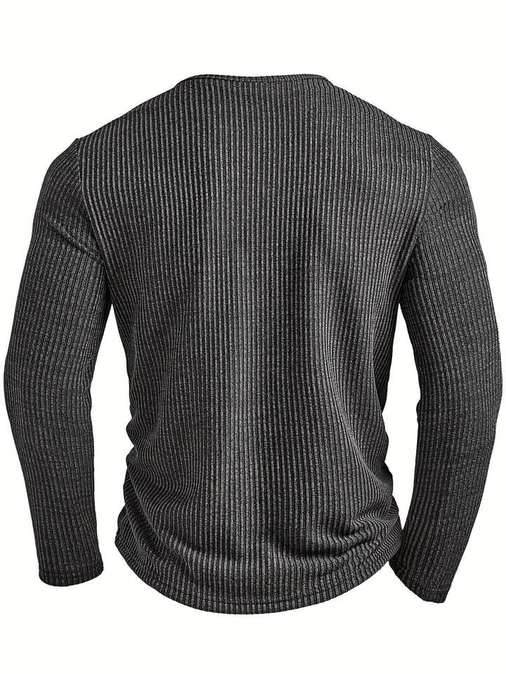 Griffin | Textured Ribbed Henley Shirt
