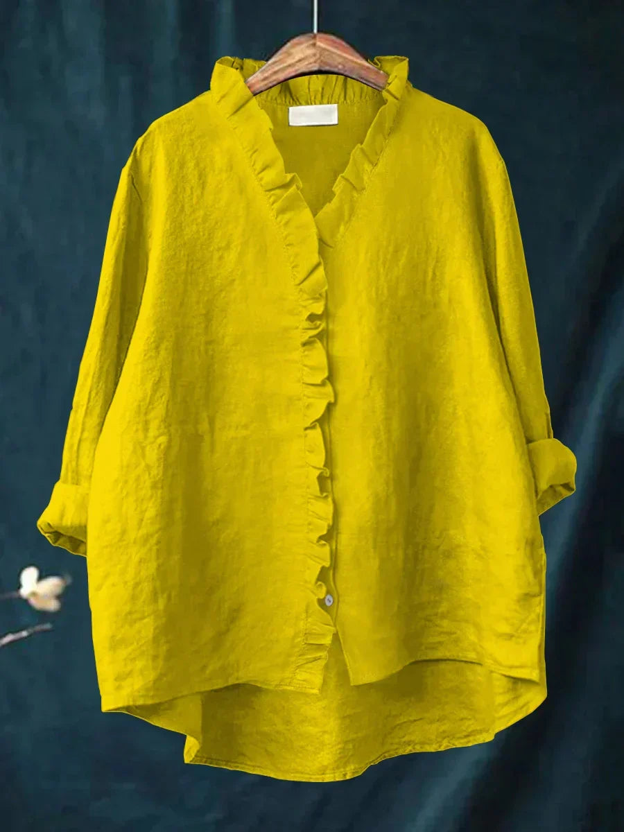 Eliza | Casual Ruffle V-Neck Blouse