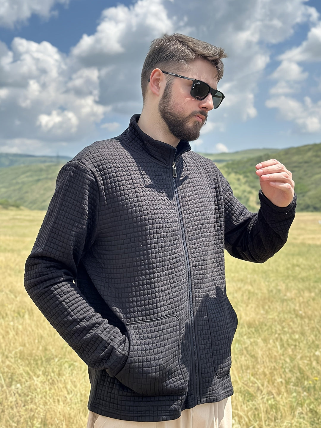 Hugo | Textured Zip-Up Jacket