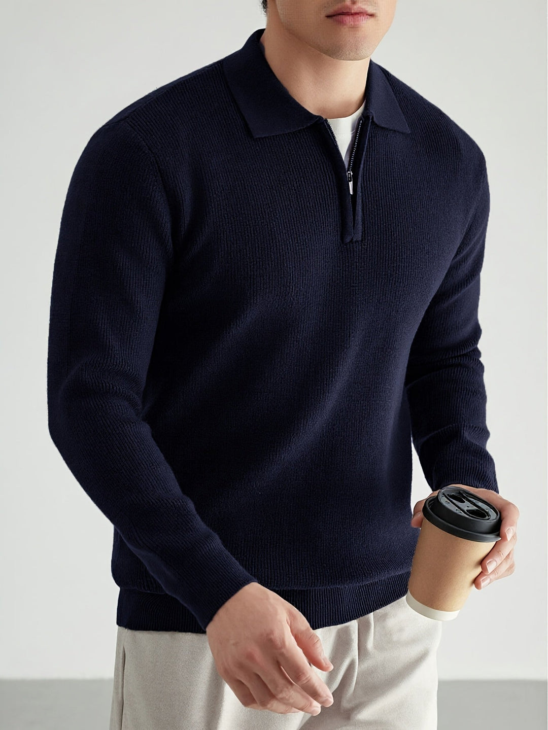 Donovan | Refined Quarter-Zip Polo Jumper