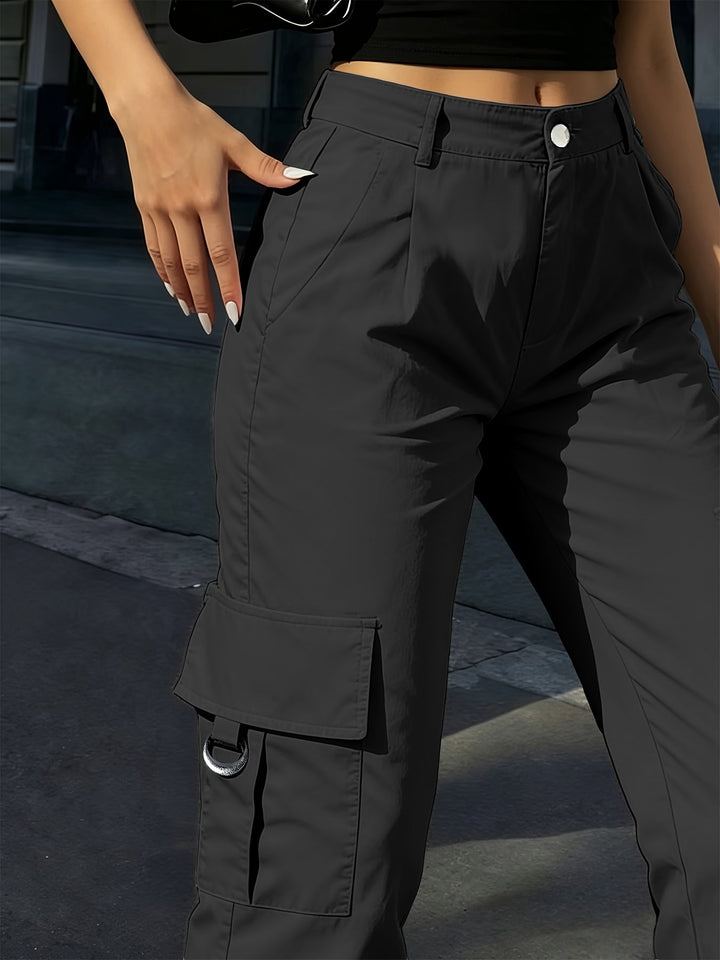 Bonnie | High-Waisted Wide-Leg Cargo Trousers
