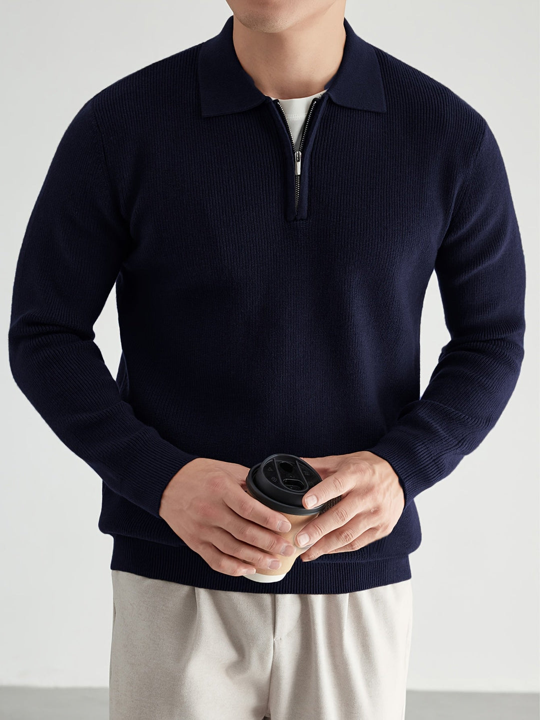 Donovan | Refined Quarter-Zip Polo Jumper