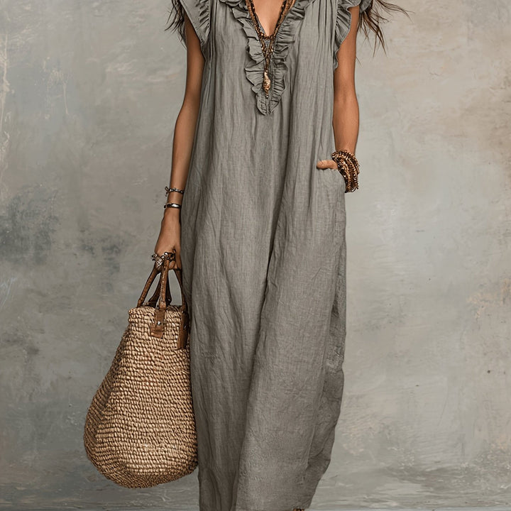 Marisol | Ruffled Bohemian Maxi Dress