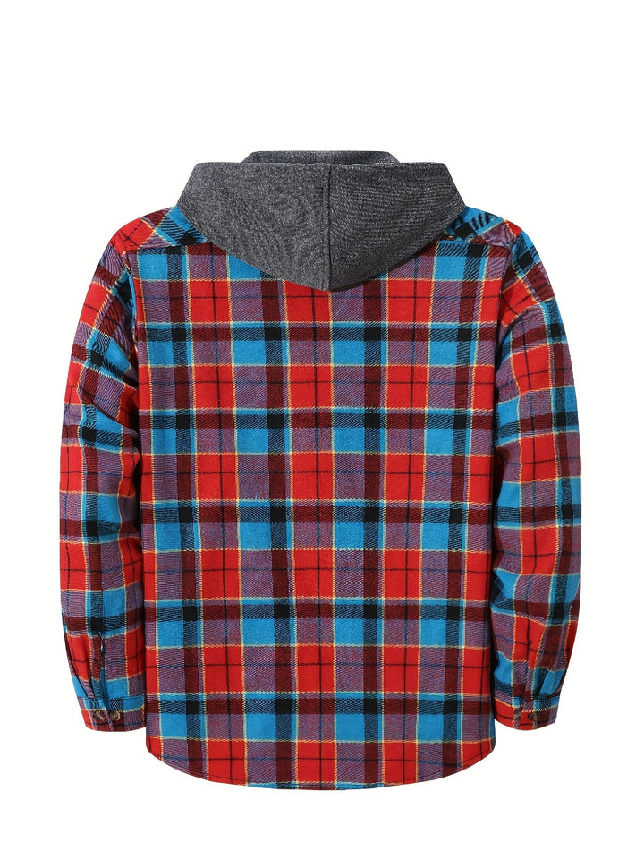 Braxton | Checked Hooded Shirt