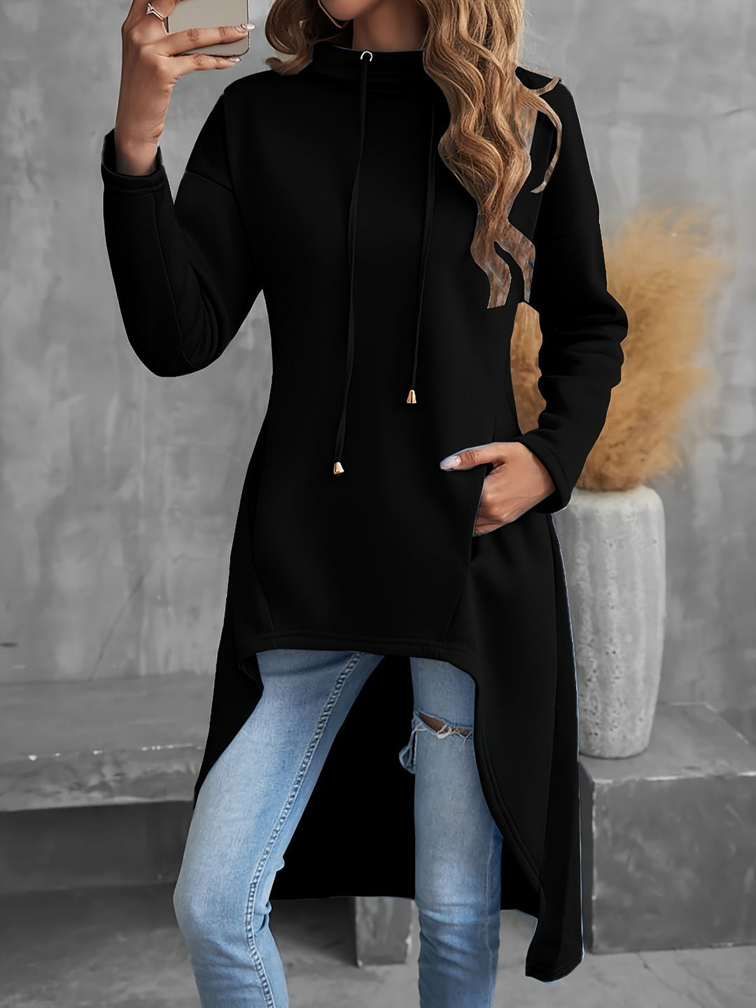Tabitha | High-Low Drawstring Hoodie