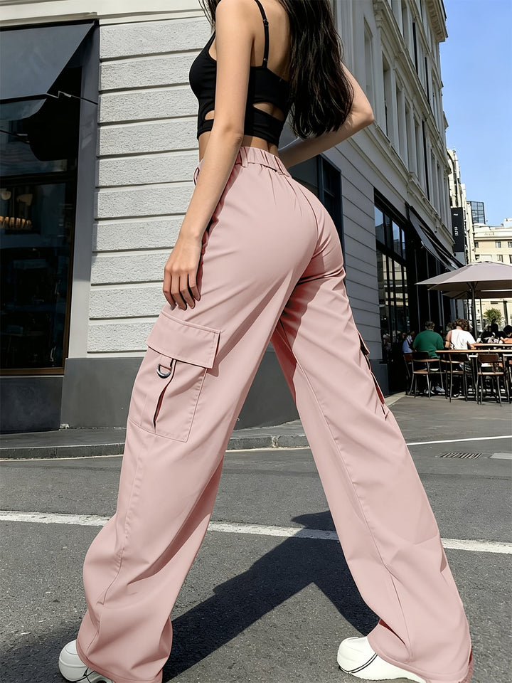 Bonnie | High-Waisted Wide-Leg Cargo Trousers