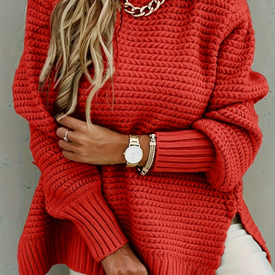 Evangeline | Textured High-Low Jumper
