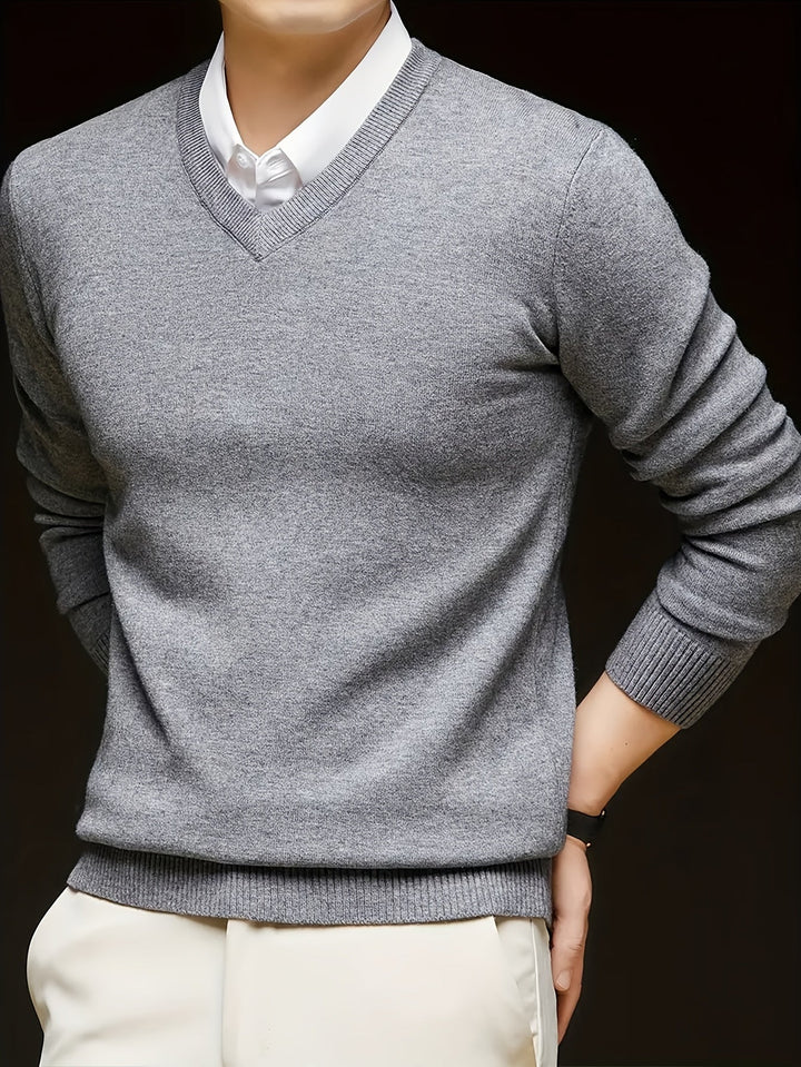 Hugh | Refined V-Neck Jumper