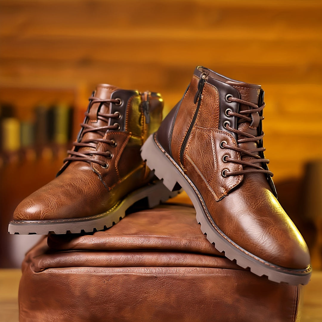 Edwin | Rugged Lace-Up Ankle Boots