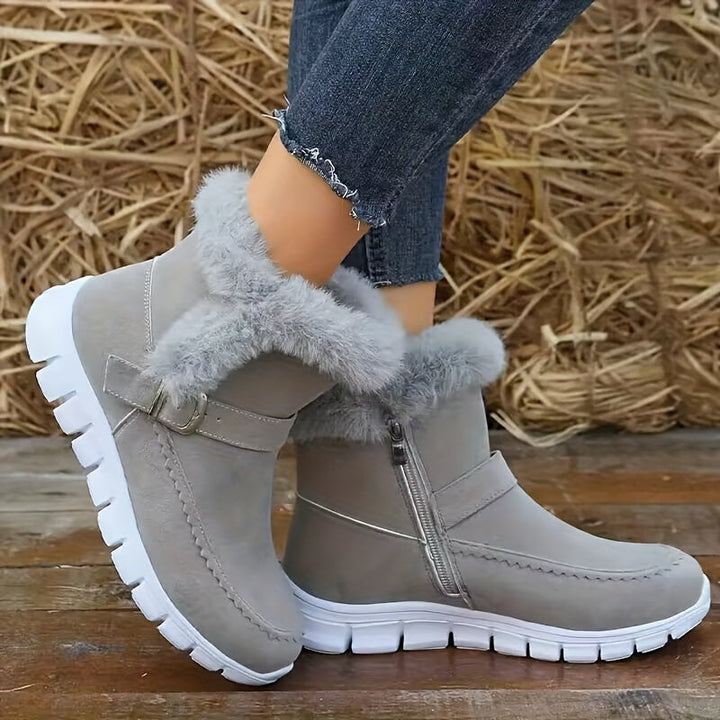 Nora | Cozy Plush-Trimmed Winter Boots