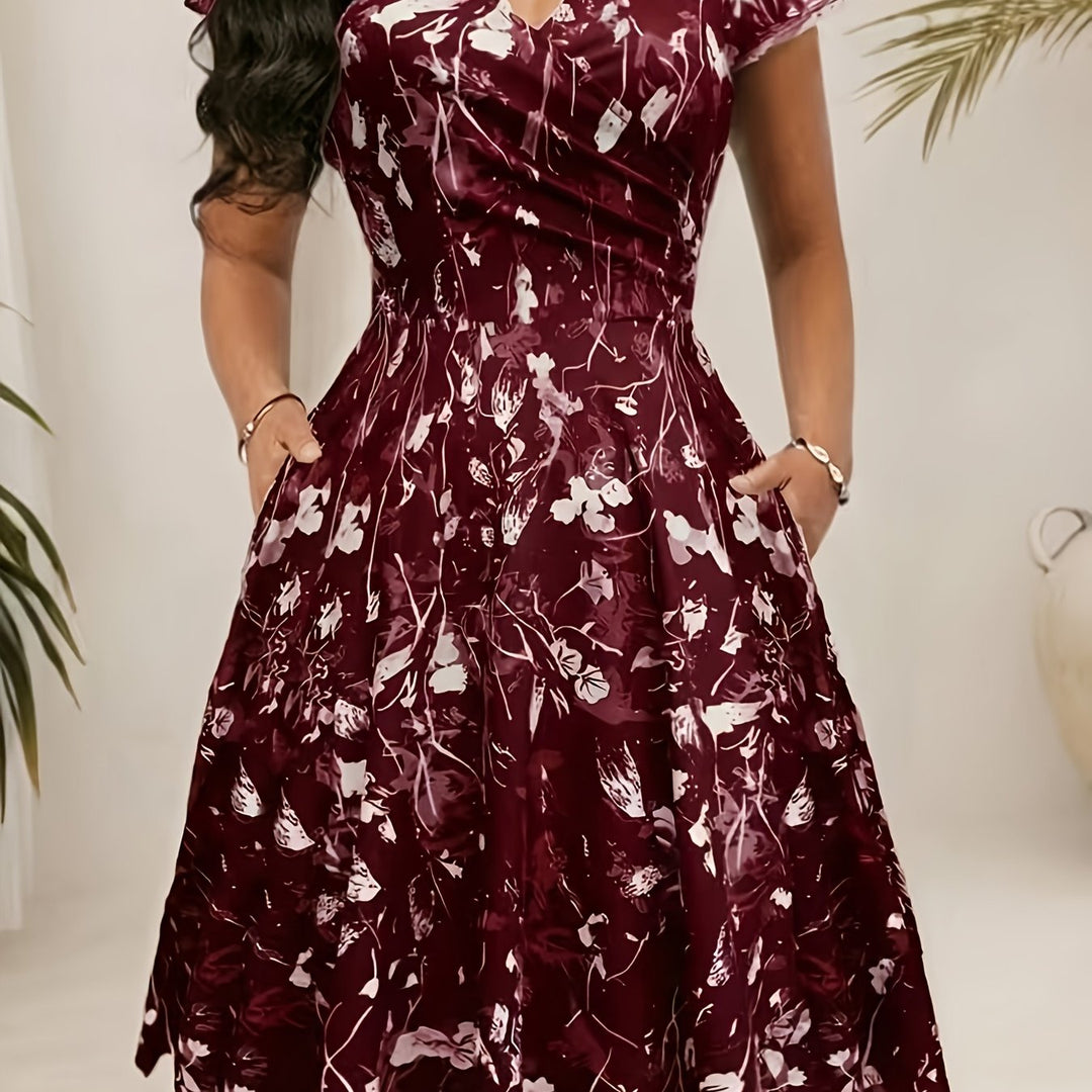 Katherine | Floral A-Line Pocket Dress