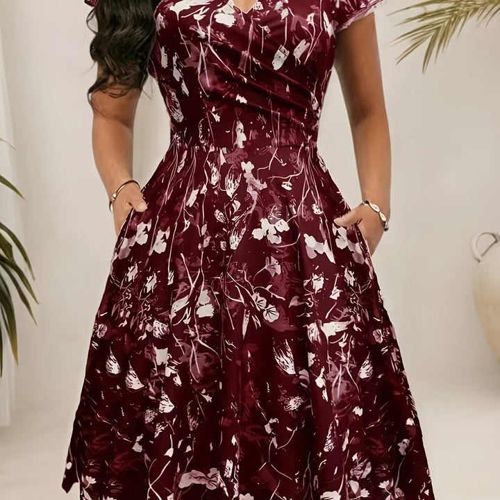 Katherine | Floral A-Line Pocket Dress