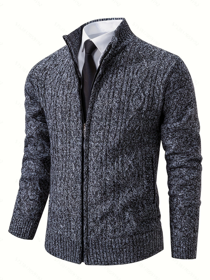 Walter | Textured Full-Zip Cardigan