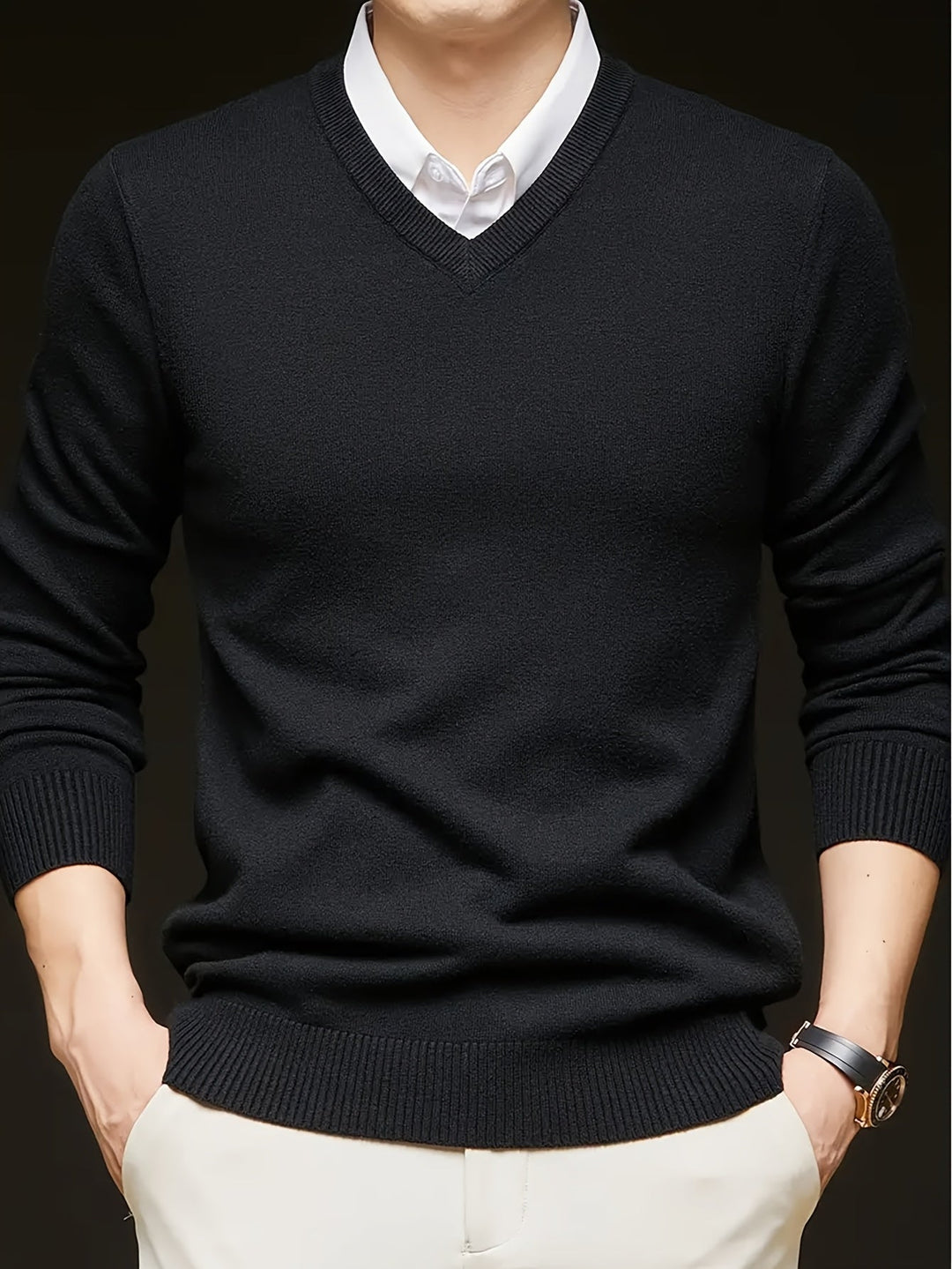 Hugh | Refined V-Neck Jumper