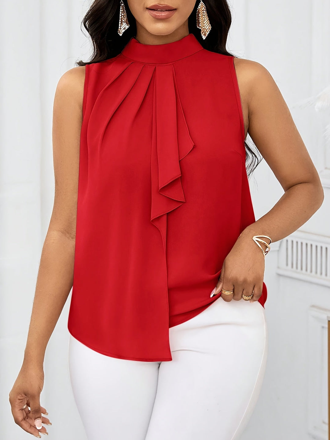 Annabel | Bow-Neck Sleeveless Top