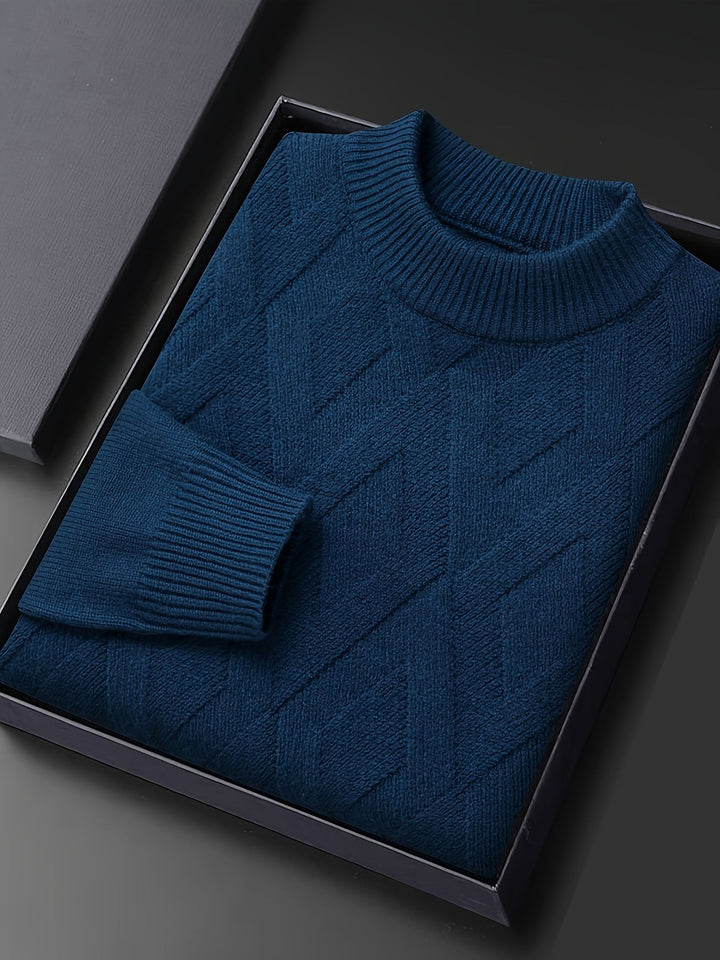 Ellis | Textured Mock-Neck Jumper