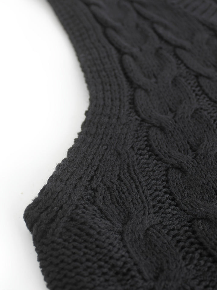 Cora | Cozy Cable-Knit V-Neck Jumper Vest