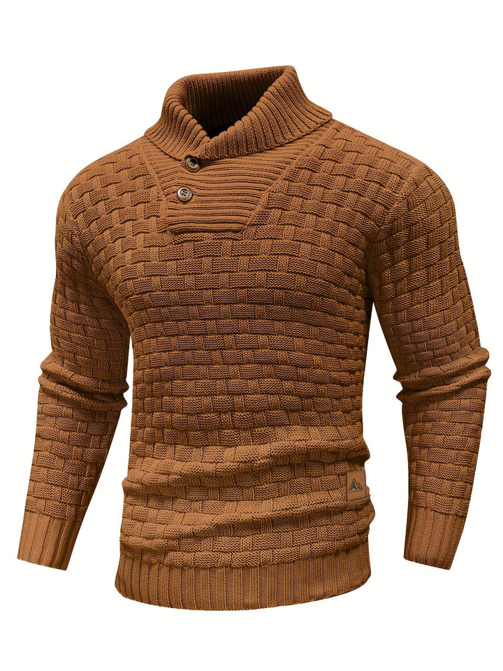 Alistair | Textured Shawl-Collar Jumper