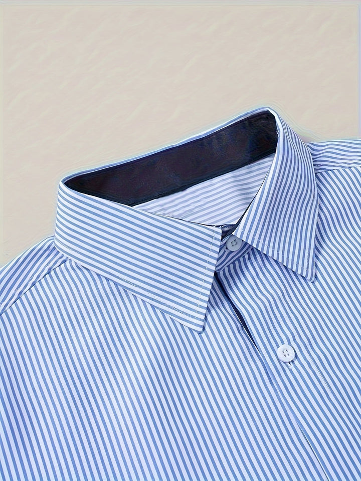 Desmond | Refined Striped Long Sleeve Shirt