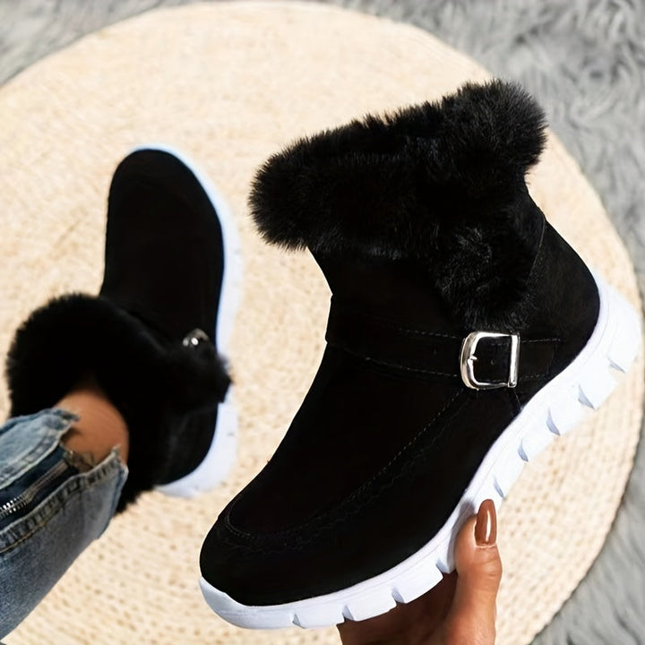 Nora | Cozy Plush-Trimmed Winter Boots
