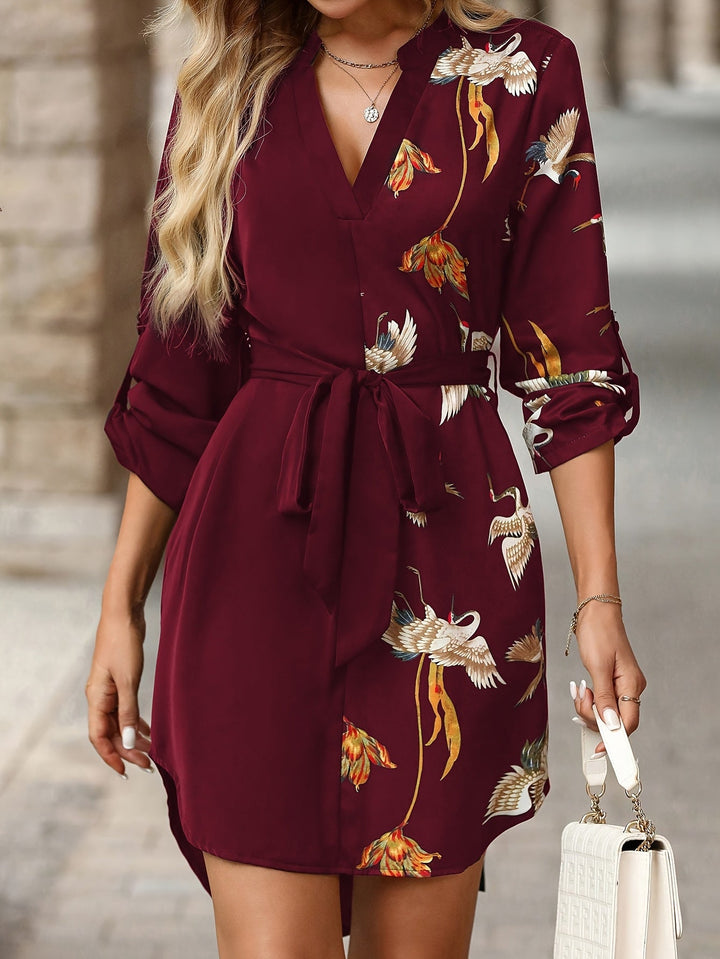 Annalise | Elegant Belted Shirt Dress