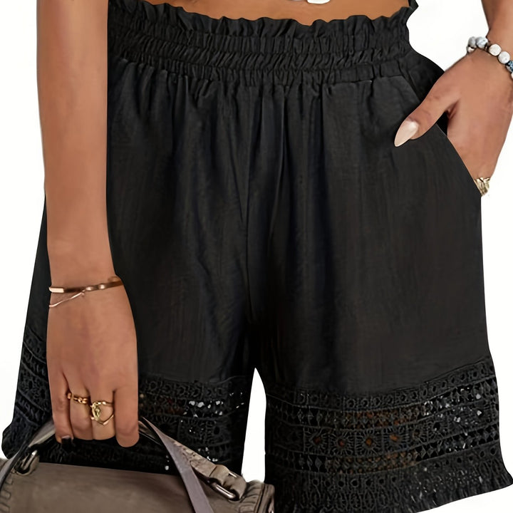 Rosemary | Lace-Trim Paper Bag Shorts