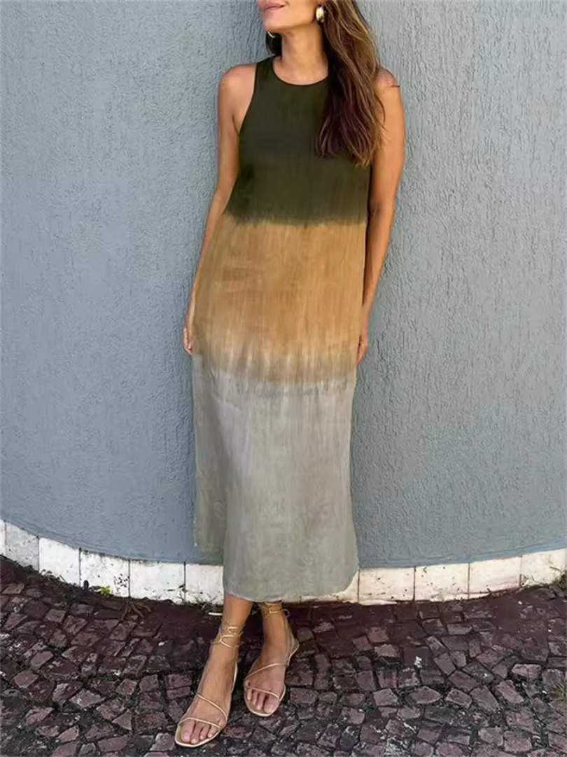Katie | Sleeveless Round Neck Summer Dress