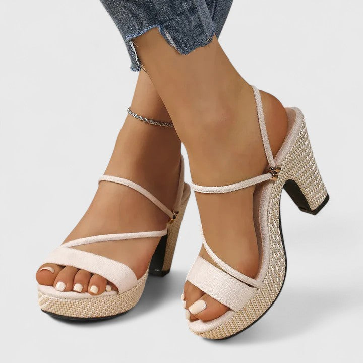 Lorienna | Sophisticated Lace Chunky Heels