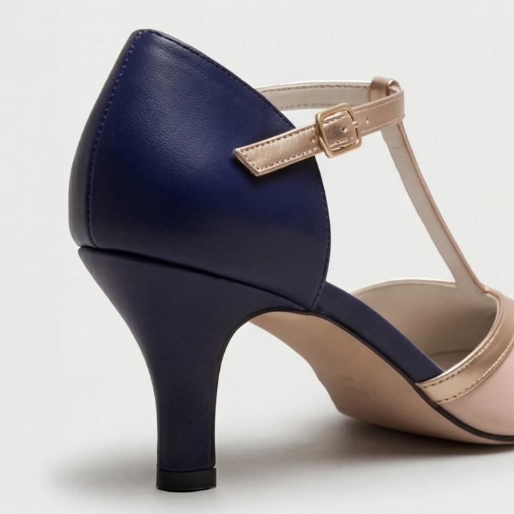 Veronica | Classic T-Strap Closed Toe Heel